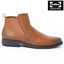 Caliber Shoes Tan Brown Side Chain Lifestyle Boots For Men - ( 477 C )