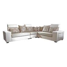 Sunrise Furniture L-Shape Wooden 6 Seater Sectional Sofa - Cream