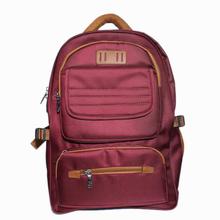 Maroon/Brown Laptop Backpack