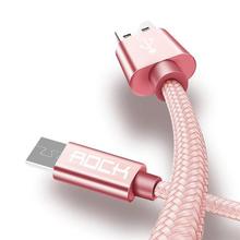 ROCK Micro USB Fast Charging Cable Data Sync Cord for SAMSUNG Xiaomi Mi Huawei 180M 100CM 30CM 2.1A Mobile Phone Cables