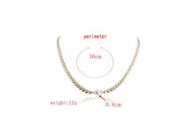 Gold Plated Unique Faux Pearl Design Necklace