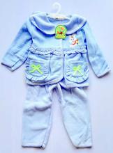 Blue Two Piece Cotton Mix Baba Suit For Baby Boy