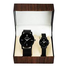 Mikado Analogue Black Dial Women's & Men's Couple Watch-