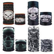 3D Skeleton Skull Seamless Magic Scarf Face Mask Fishing Cycling Ski Bandanas Outdoor Headband Tube Scarf Men Women Neck Scarves