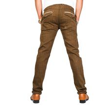 Virjeans Stretchable Cotton Check Chinos Pant for Men (VJC 712) Brown