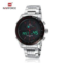 NaviForce NF9024M Date/Day Function Double Time Analog/Digital Watch - Silver