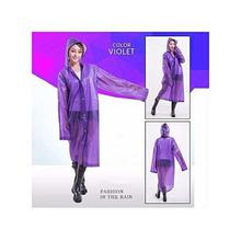 Violet EVA Hooded Clear Thicken  Raincoat (Unisex)