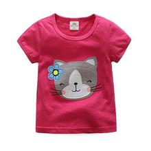 Pink Kitty Printed T-Shirt For Girls