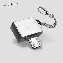 Mini Metal Micro USB To USB 2.0 OTG Adapter Converter with Key Chain for OTG Smart Phone Wholesale