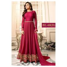 Embroidered Party Wear Gown For Women-Red