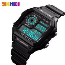 SKMEI 1299 Military Sporty Led Digital Watch for Men- Black