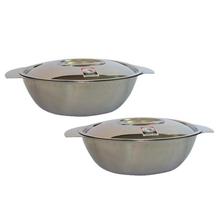 Zebra Set Of 2 Pcs. Stainless Steel Bowls With Lid - 123012