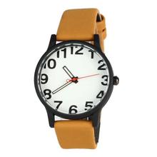 White Round Dial Synthetic Leather Analog Watch- Unisex