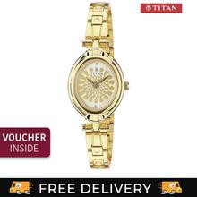 Titan 2538YM01 Karishma Analog Champagne Dial Watch For Women - Gold