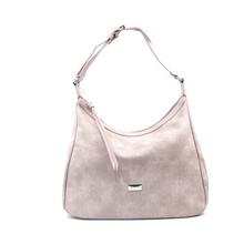 David Jones Crepe Pink Textured Zippered Handbag For Women