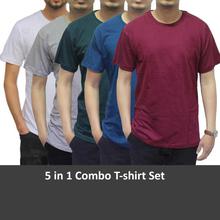 Combo of 5 Round Neck Cotton T-shirt For Men