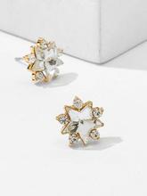 Rhinestone Star Stud Earrings 1pair