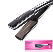 Kemei Black Professional Steam Flat Iron Hair Straightener - KM-8817