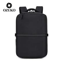 OZUKO Business Backpack Unisex Waterproof Oxford Cloth USB Charging Anti-theft Backpack