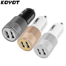 KOYOT Dual USB Car Charger 5V 2.4A For Iphone X 8 7 Plus Universal mobile phone  USB Adapter For Samsung S6 S5 USB Cigar Socket