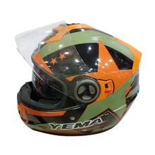 Yema Green/Orange Full Faced Helmet Double Visor 828