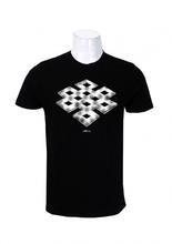 Wosa - Round Neck Black Mandala Round Neck 100% Cotton T-Shirt For Men