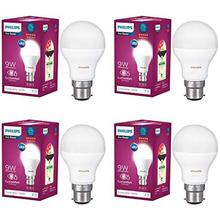 Philips Base B22 9-Watt LED Bulb (Pack of 4, White)