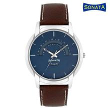 Sonata 8947PP02 Blue Dial Analog Watch For Men