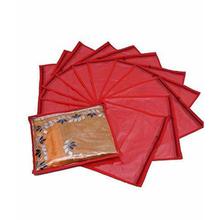 Kuber Industries 12 Pieces Non Woven Packing Saree Cover Set, Red