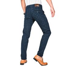 Virjeans Stretchable Cotton Check Blue Chinos Pant for Men (VJC 714) 3