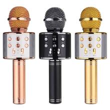 Ws-858 Wireless Bluetooth Microphone Recording Condenser Handheld Microphone Stand With Bluetooth Speaker Audio Recording