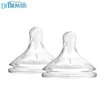 Dr. Brown's Wn1201-Intl Level 1 Wide-Neck Silicone Nipple 2-Pack