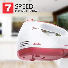 Inalsa Hand Mixer Easy Mix-200W with 7 Speed Control &