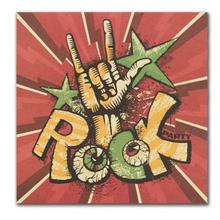 Rock Party Retro Poster Kraft Paper Wall Decal