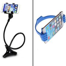 Combo of Lazy Stand + OK Thumb Mount Flexible Stand Holder For Mobile (Random Color )