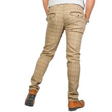 Virjeans Stretchable Cotton Check Chinos Pant for Men (VJC 713) Cream