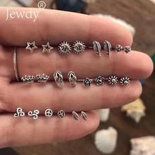 4 Pairs/Set Women Crystal Bohemian Earring Stud Earrings for Women Boucle D'oreille Jewelry Dazzling Cubic Zirconia Opal Brincos