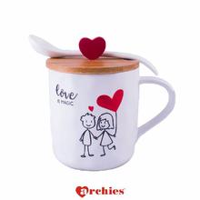 Archies Ceramic Mug with Wooden Lid Love Is Magic 200ml