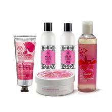 The Body Shop Combo Of Atlas Mountain Rose Bath Essentials (Body Butter, Body Shower Gel, Body Lotion and Hand Cream) - Set Of  4