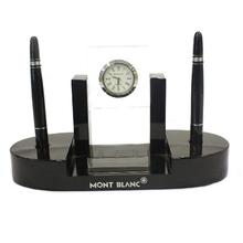 Mont Blanc Pen Stand with Clock