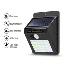 Black Solar Powered LED Bright Motion Sensor Light