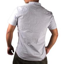 White Half Button Plain Shirt for Men