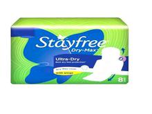 Stayfree Ultrathin Drymax Sanitary Pads - 8 Counts