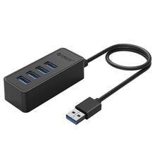 ORICO W5P-U3 Portable 4 Port USB 3.0 Desktop Hub  With Micro USB Power Supply.