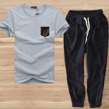 Summer Men's Cotton Combo T-shirt And Trouser