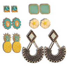 9 Design Vintage Water Drop Crystal Earrings Set For Woman