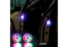 2pcs Flashing LED Car Door Opening Warning Light Magnetic Wireless Strobe Flashing Signal Lights Safety Lamp ( Multi Colour Light )
