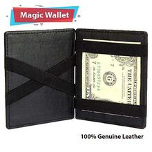 Black Genuine Leather Magic Wallet For Men