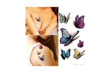 Colorful Butterfly Tattoo Stickers