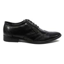 Black Faux Leather Formal Shoes For Men